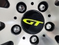 Preview: 4 x 3D GT yellow logo stickers 70mm for wheel center cap Tomason TN4 / TN9
