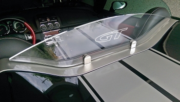 Fix mounted wind deflector clear with OUTLINE "GT" logo
