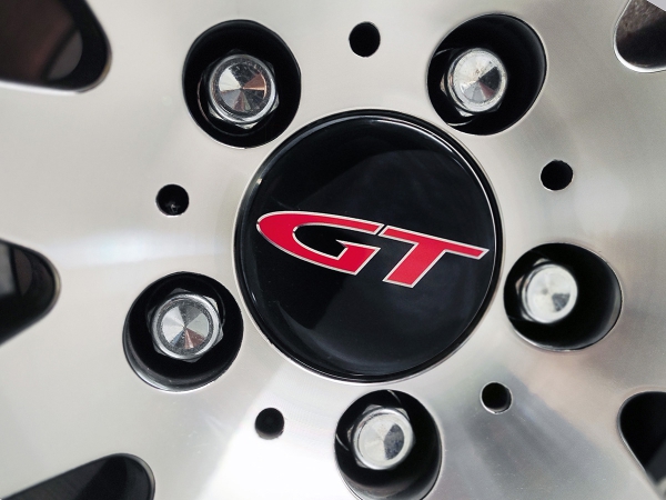 4 x 3D GT red logo stickers 70mm for wheel center cap Tomason TN4 / TN9
