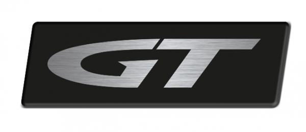 Opel GT logo 60 mm, brushed - 2 pieces
